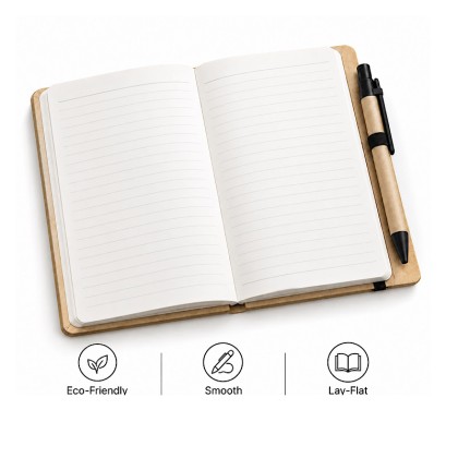 A5 Eco Kraft Notebook with Pen