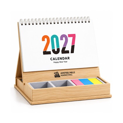 Wooden Desk Calendar Organizer