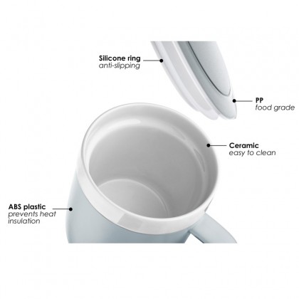 Customizable Ceramic Suction Coffee Mug with Spill-Proof Base
