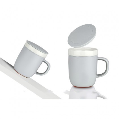 Customizable Ceramic Suction Coffee Mug with Spill-Proof Base