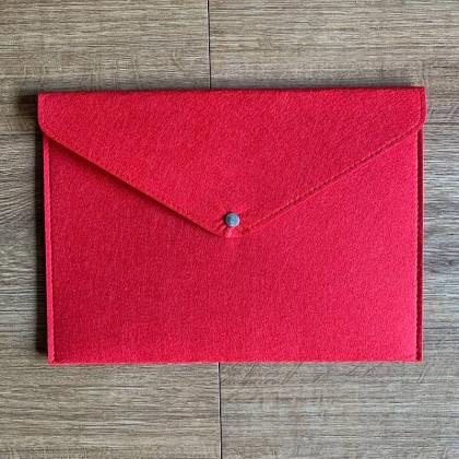 Premium A4 Felt Envelope Document Folder with Snap Button Closure