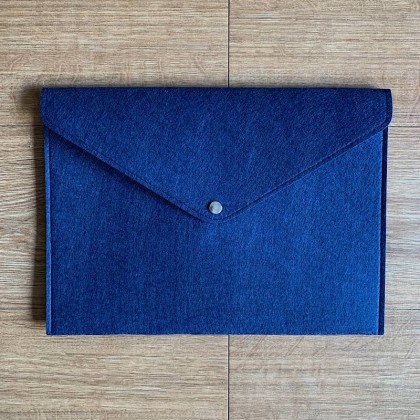 Premium A4 Felt Envelope Document Folder with Snap Button Closure