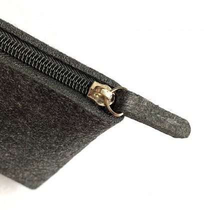 Customizable Multipurpose Travel Felt Pouch with Zipper Closure