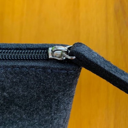 Customizable Multipurpose Travel Felt Pouch with Zipper Closure
