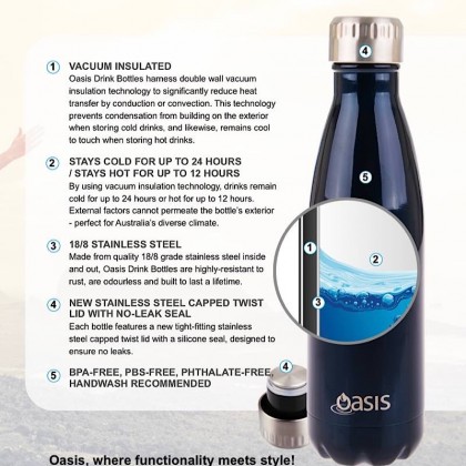Oasis Drinking Bottle 500ml Camo Green