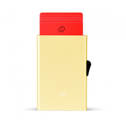 C Secure Aluminium Card Holder Gold