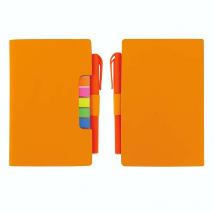 Small Pocket PU Notebook With Pen & Sticky Note