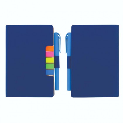 Small Pocket PU Notebook With Pen & Sticky Note