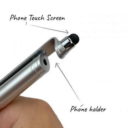 Stylus Plastic Pen with Phone Holder