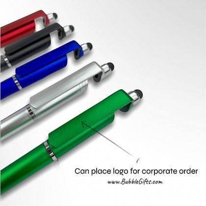 Stylus Plastic Pen with Phone Holder
