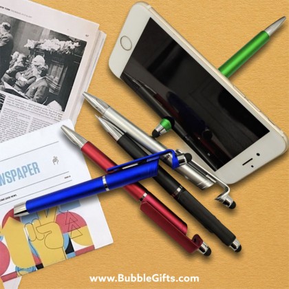 Stylus Plastic Pen with Phone Holder