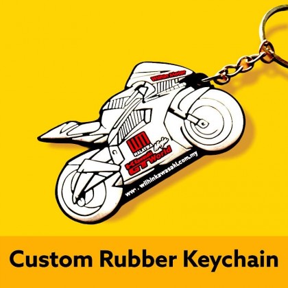 Fully Customizable 2D Rubberised Keychain