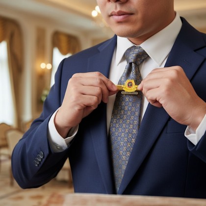 Customizable Professional Metal Tie Clip with Precision Logo Branding