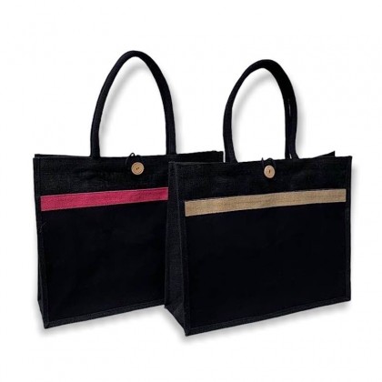 Large Jute Canvas Totel Bag