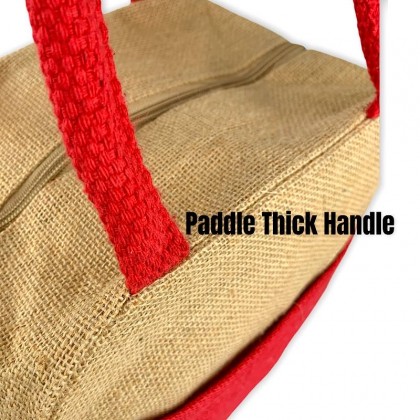 Small Jute Bag With Zip