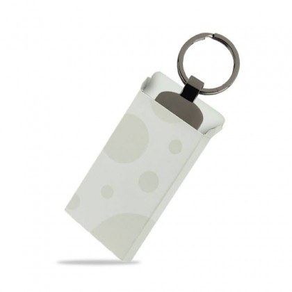 Reflective Black Metal Keychain