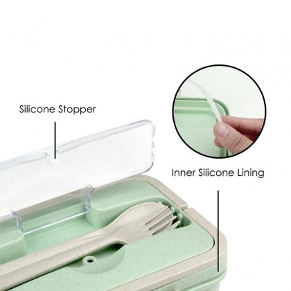 Double Layer Wheat Lunch Box