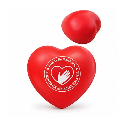 Heart Shape Stress Ball With Logo