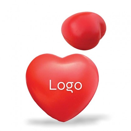 Heart Shape Stress Ball With Logo