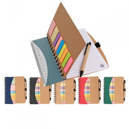 Sticky Notepad With Pen And Ruler