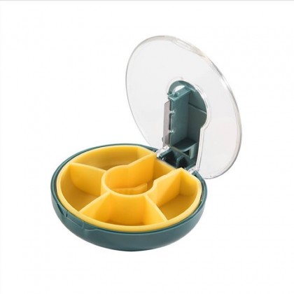 Portable Pill Storage Box With Cutter