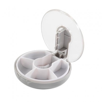 Portable Pill Storage Box With Cutter