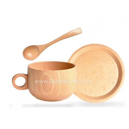 Wooden Tea Cup Set