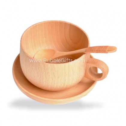 Wooden Tea Cup Set