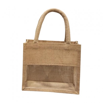 Mini Jute Bag With Window