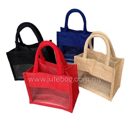 Mini Jute Bag With Window