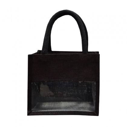 Mini Jute Bag With Window