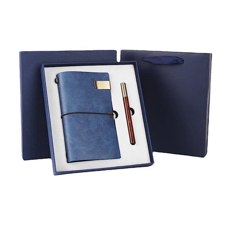 Notebook With Name Card Slots & Storage Compartment | BubbleGifts.com