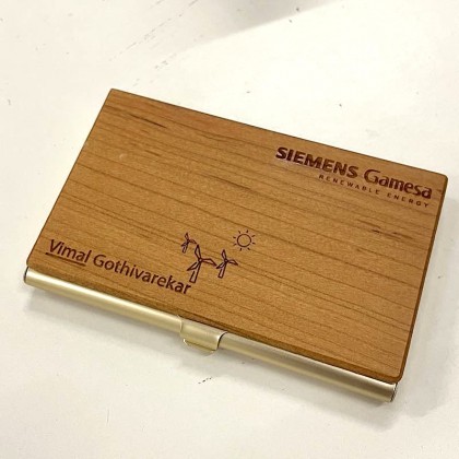Wooden Custom Business Card Holder 