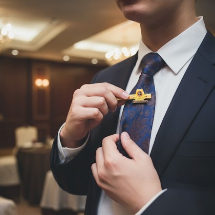 Custom School Crest Metal Tie Pin & Clip