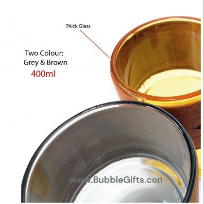Glass Mug With PU Hand Holder