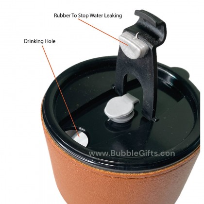 Glass Mug With PU Hand Holder