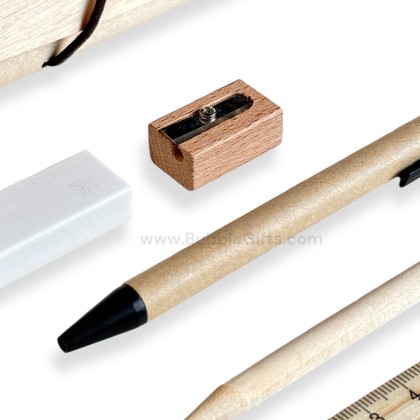 Eco Friendly Wooden Case Pen Pencil Set