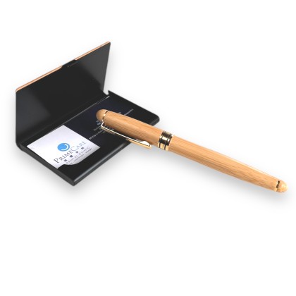 Bamboo Wood Pen Card Holder Gifts
