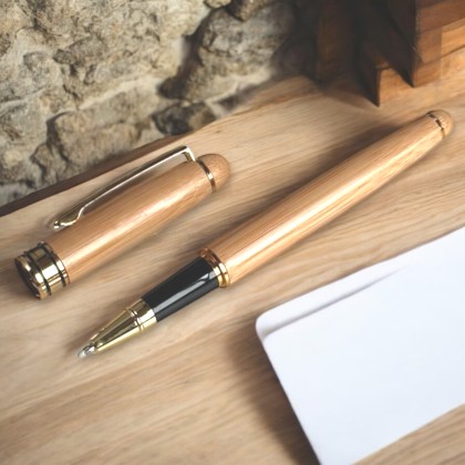 Bamboo Wood Pen Card Holder Gifts