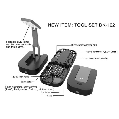 Multitools Box Set with LED Table Light – Premium Business Gift