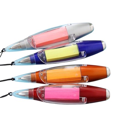 Custom Multifunction Pen with Sticky Notes, LED Light, Lanyard & Writing Pen 