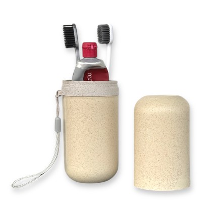 Eco-Friendly Wheat Straw Toothbrush Holder with Hand String – Customisable Promotional Gift
