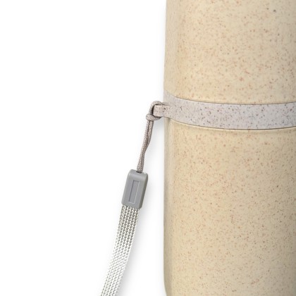 Eco-Friendly Wheat Straw Toothbrush Holder with Hand String – Customisable Promotional Gift