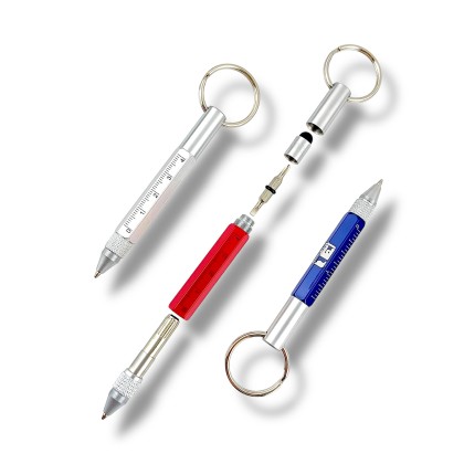 Custom Multifunction Metal Pen Keychain with Screwdriver 