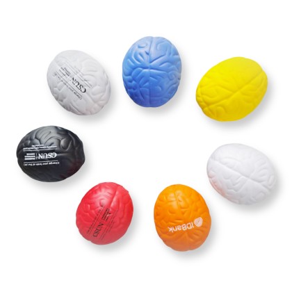 Brain Shape Stress Ball — Custom Logo Print 