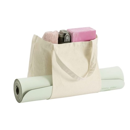 Canvas Yoga Mat Bag with Inner Zip Pocket