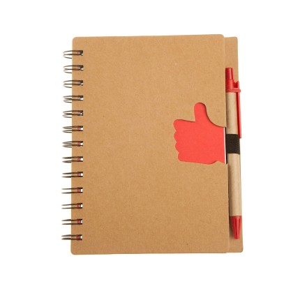 Eco-Friendly Recycled Notebook with Pen – Custom Logo Printed 