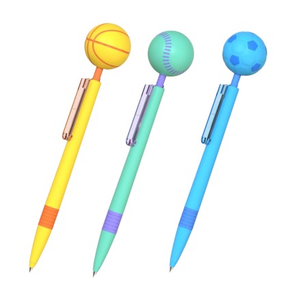 SpinTop Stress-Relief Pen – Custom Logo Ballpoint with Fidget Ball Top