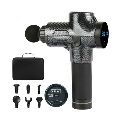 Customizable Percussion Body Massage Gun with 6 Heads & Powerful Motor