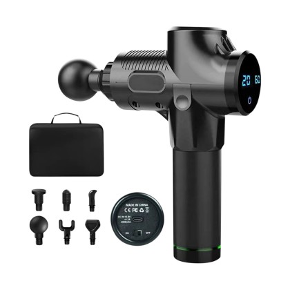 Customizable Percussion Body Massage Gun with 6 Heads & Powerful Motor